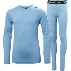 Helly Hansen Juniors Merino Wool Base Layer Set - Bright Blue