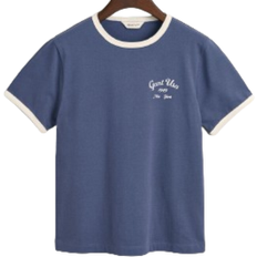 Gant Överdelar Gant Teen Girls Script Graphic T-shirt - Washed Blue