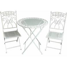 GlamHaus Foldable Balcony Bistro Paris Cream