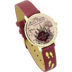 Leather Imitation Wrist Watches Harry Potter Adult Marauders Map Analogue Gold/Red/Multicolour