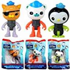 Octonauts Octonauts Fisher Price Ledad 8 cm Figur med Glow in Dark Octo Kostymer Set om 3 Captain Barnacles, Kwazi & Peso