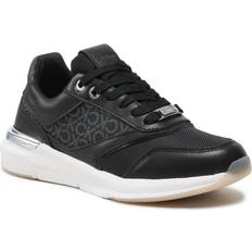 Sko Calvin Klein Black Leather Sneaker with Premium Finish - Black