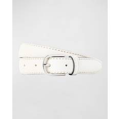 Accessories Toteme Slim Trouser Leather Belt MILK GRAIN 28in