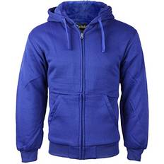 Men's Premium Athletic Soft Sherpa Lined Fleece Zip Up Hoodie Sweater Jacket Small, Royal Blue