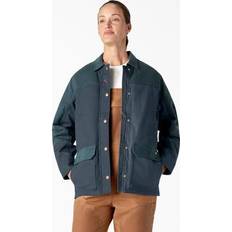 Canvas - Denim Jackets Dickies Women's Waxed Canvas Chore Coat Airforce Blue FJWAX1