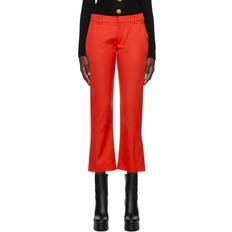 Balmain Women Trousers Balmain Grain de poudre pants red