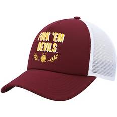 Adidas Red Headgear Adidas Men's Maroon Arizona State Sun Devils Phrase Foam Front Trucker Adjustable Hat