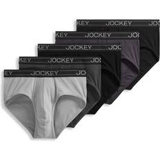 Jockey Men Men's Underwear Jockey Men's 4-pack Lightweight Cotton Blend 5" Boxer Briefs, Large, Oxford