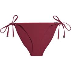 Red Bikini Bottoms Calvin Klein Damen Bikinihose Seitliche Schnürung Sport, Rot Deep Cranberry