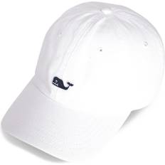 Vineyard Vines Whale Logo Leather Strap Baseball Hat White 1SZ