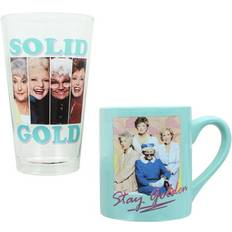 Silver Buffalo Stay Golden Girls "Stay Golden" Pint Glass and Coffee Mug Set