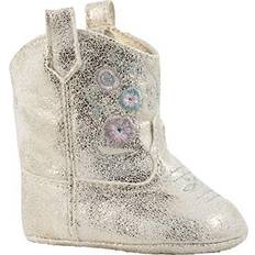 Girls - White Indoor Shoes Baby Deer Baby Girls Infant Soft Sole Western Boot, Ivory