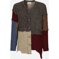 Men - Multicoloured Cardigans Dolce & Gabbana Wool and alpaca patchwork cardigan