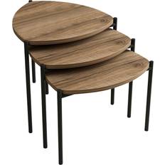 Homitis Leni Walnut Småbord 45x45cm 3stk
