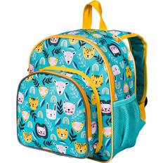 Wildkin Kids 12 Inch Backpack for Toddler Boys and Girls Insulated Front Pocket Party Animals Blue