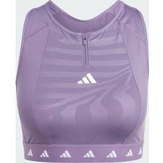 Bekleidung adidas Techfit High-Neck Zip Sport-BH - Shadow Violet