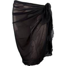 One Size Saronger & Coverups Damella Basic Mesh Sarong Dames - Zwart