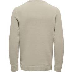 Knitted Sweaters - Silver Jumpers Only & Sons Ese Sweater Beige