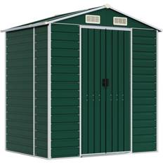 Capanni vidaXL Capanno da Giardino Verde 191x130x198 cm In Acciaio Zincato (Superficie edificio )