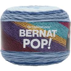 Needlework Patterns Spinrite Bernat Pop! Yarn 6 Pack with Pattern Blue Chambray