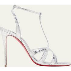 Christian Louboutin Laced Slippers & Sandals Christian Louboutin Tangueva silver sandals