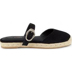 Black - Men Espadrilles Stuart Weitzman Crystal Buckle Suede Espadrille Black