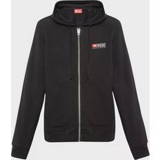 Diesel Unisex Jumpers Diesel S-Ginn-Hood-Zip-DIV Felpa - Rosso/Nero/Bianco