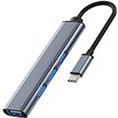 Macbook docking Unnderwiss Hub USB C 3.0 to USB Adapter Multiple Plug 4 Port Data Hub USB Hub Docking Station with 1 x USB 3.0 and 3 x USB 2.0, Hub USB for MacBook, Flash Drives, Notebook PC, Mobile HDD and More Type-C Devices