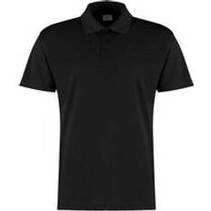 Mesh Polo Shirts Kustom Kit Micro Mesh Short-Sleeved Polo Shirt Black