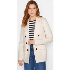 Long Blazers LTS Tall Double Breasted Blazer White