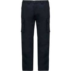 Unisex Trousers Kariban Adults Unisex Multi-Pocket Cargo Trousers 32R Black