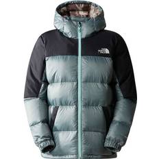 The North Face Diablo Recycled Women's Down Hoodie Powder Teal-TNF Black