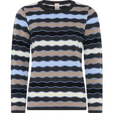 Skovhuus 3241 Special Striped O-Neck Ju Bluser 3241 Grey/Blue XXLARGE