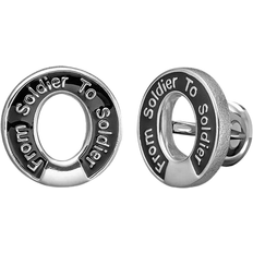 Emalje Manchetknapper Aagaard From Soldier To Soldier Cufflinks - Silver/Black