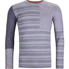 Gråa - Herr - Skidor Underställstoppar Ortovox 185 Rock'N'Wool Long Sleeve Merino base layer XL, grey