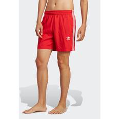 Adidas Punainen Uima-asut Adidas Originals Adicolor 3-Stripes Swim Shorts - Better Scarlet/White