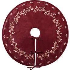 Rouge Jupes de Sapin de Noël Ivyline Burgundy Velvet Christmas Tree Skirt