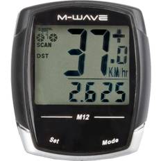 M-Wave Bike Computers & Bike Sensors M-Wave M12 Bicycle Computer, Black