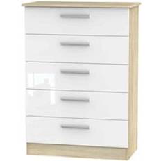 Welcome Furniture Ready Assembled Contrast 5 Chest of Drawer