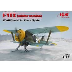 Modelle & Bausätze ICM I-153,WWII Finnish Air Force Fighter winter version