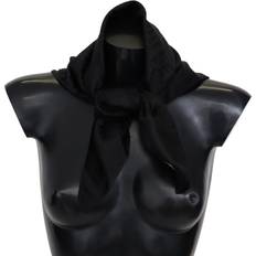 Black Wool Knit Unisex Neck Wrap Shawl Scarf