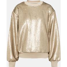 Bronze - Women Tops The Frankie Shop Metz Sequined Sweatshirt - Metallic
