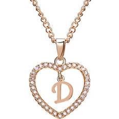 Necklaces SIMU Birthday Gifts For Women Neck Clavicle Letter Heart Letters Chain Women Fashion Love Necklace Necklaces & Pendants