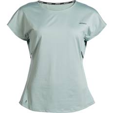 Grey - Tennis Tops ARTENGO Women's Dry Crew Neck Soft Tennis T-shirt Dry 500 Verdigris