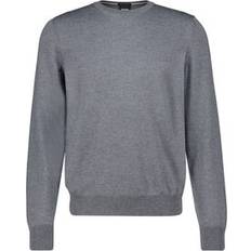 BOSS Herren Strickpullover BOTTO-L aus Schurwolle grau