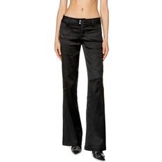 Diesel Hombre Pantalones Diesel Pantalon évasé en satin stretch - Femme - Noir