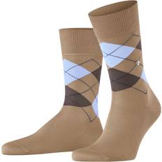 Dam - Rutiga Underkläder Burlington Manchester herrstrumpor med hållbar bomull, Beige beige 4240 40-46