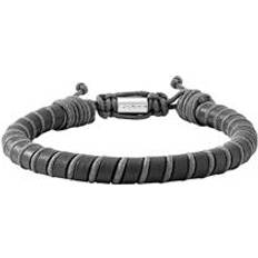 Glass - Men Bracelets Police Men's Leather Bracelet PJ26486BLB.01 - 19cm