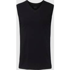 Effen kleur - Man Mouwloze shirts Schiesser Long Life Tanktop - Zwart