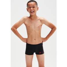 Swim Shorts Speedo Plastisol Aquashorts für Jungen Schwarz/Rot